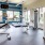 Fitness center with free weights, treadmills and ellipticals