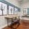 niche with small work desk and bench in clubhouse