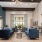 social spaces in clubhouse with chandelier and high ceilings