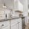 open kitchen countertop facing living room